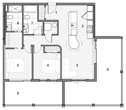 Plan — Immeuble A Unité 202