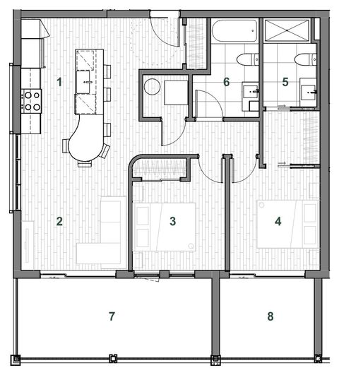 Plan — Immeuble A Unité 206