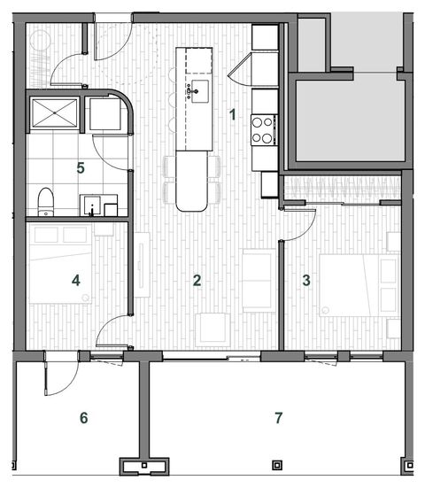 Plan — Immeuble B Unité 104