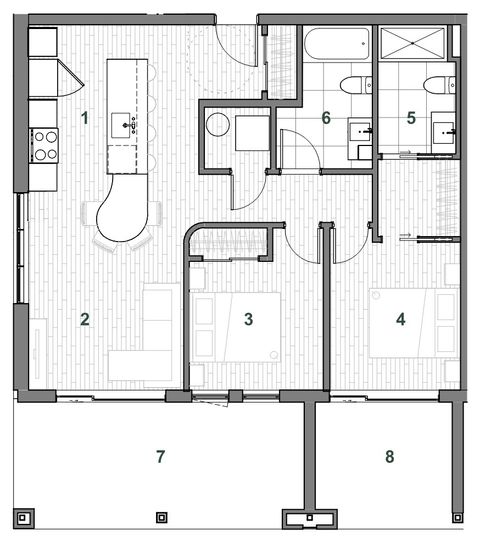Plan — Immeuble B Unité 106