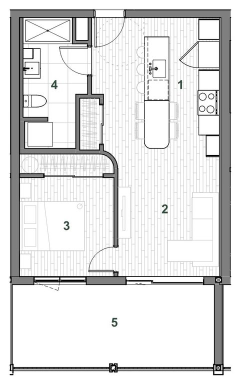 Plan — Immeuble D Unité 205