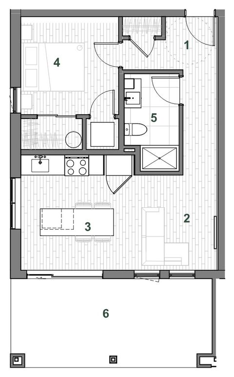 Plan — Immeuble E Unité 101