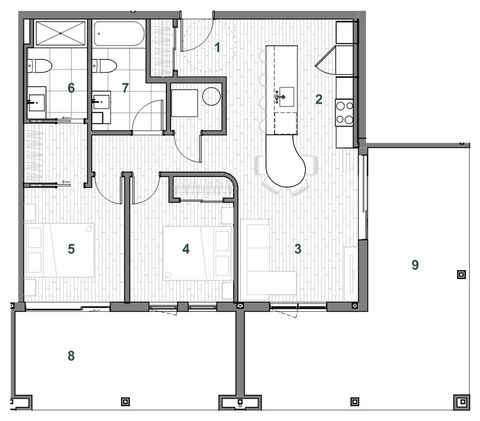 Plan — Immeuble E Unité 107